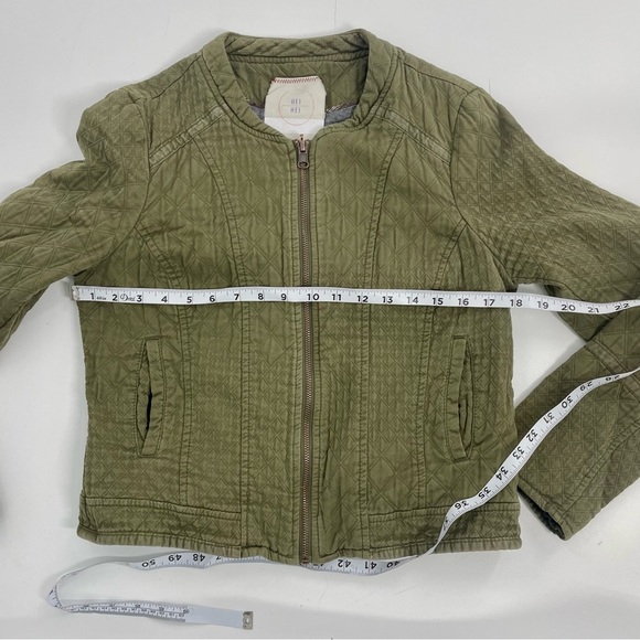 Anthropologie Quilted Riding Jacket M Hei Hei Olive Lined Equestrian Old Money - Picture 6 of 12